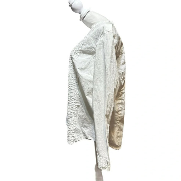 Torrid women's size 1 white button down long sleeve blouse - Picture 4 of 5